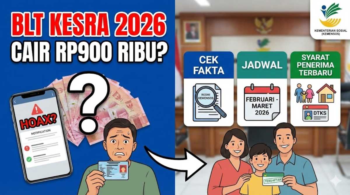 BLT Kesra 2026 Cair Rp900 Ribu? Cek Fakta, Jadwal, dan Syarat Penerima Terbaru