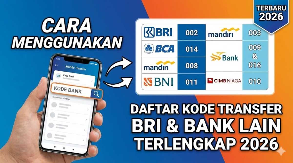 Cara Menggunakan Daftar Kode Transfer BRI dan Bank Lain Terlengkap 2026
