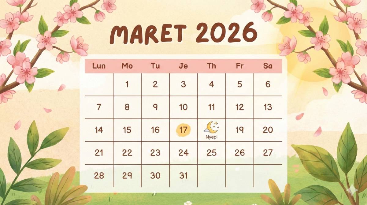 Kalender Maret 2026_ Jadwal Tanggal Merah dan Libur Lebaran Terlengkap