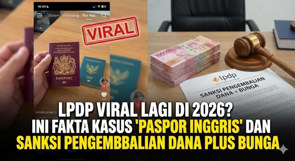 LPDP Viral Lagi di 2026? Ini Fakta Kasus "Paspor Inggris" dan Sanksi Pengembalian Dana Plus Bunga
