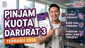 Cara Pinjam Kuota Darurat 3 Terbaru 2026: Syarat, Kode Dial, dan Panduan Bima Loan Tercepat