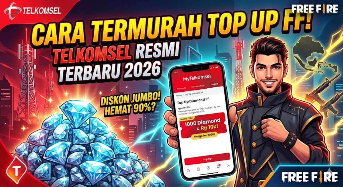 Cara Termurah Top Up FF Telkomsel Resmi Terbaru 2026