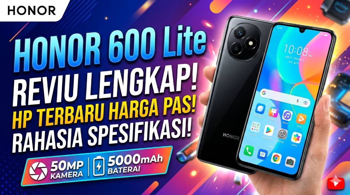 Honor 600 Lite 2026 HP 4 Jutaan Kamera 200MP Mirip iPhone!