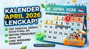 Kalender April 2026 Lengkap: Cek Tanggal Merah, Weton, dan Long Weekend Terbaru